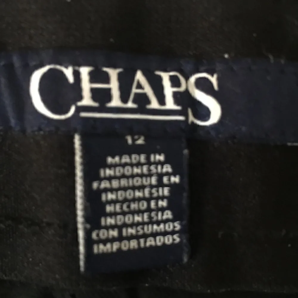 Chaps Triple Black stretch above ankle Straight !